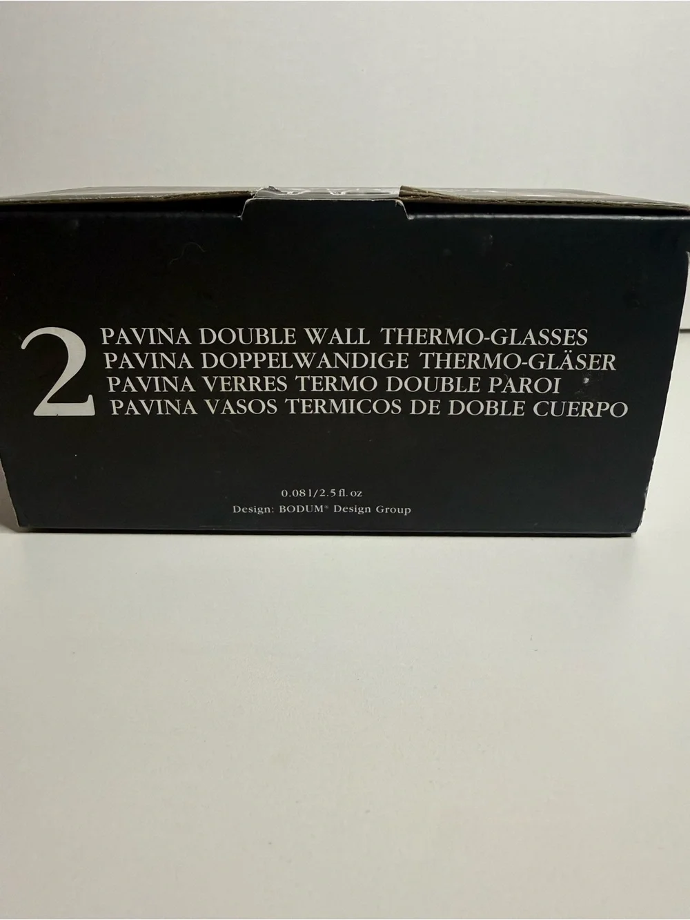 Bodum Clear Double-Wall Pavina Glasses with Espresso Visual